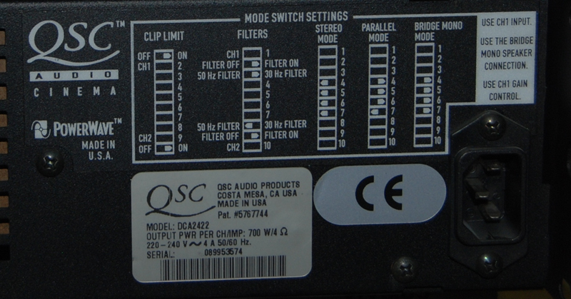 QSC 2422 스위칭 파워앰프