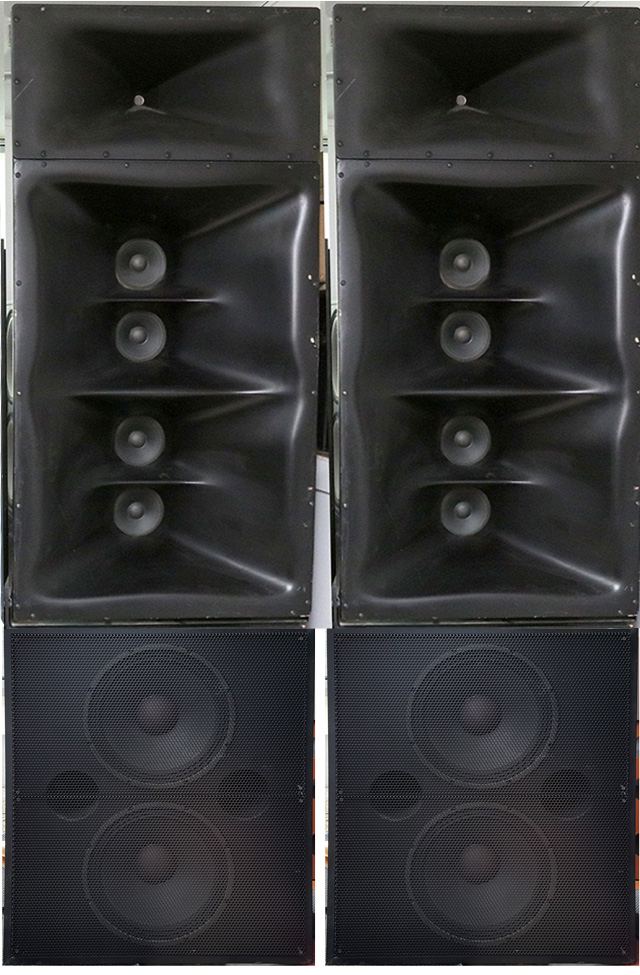 JBL3632 혼4단+15인치 두방 46391조+JBL 4642더블우퍼 1개