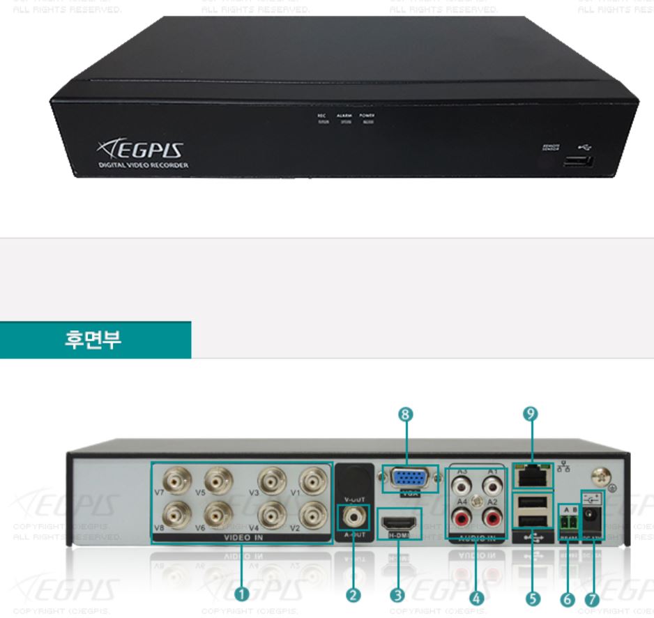 QHD 400 만화소 CCTV  8채널 판매